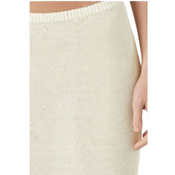 NEW Knit Sequin Midi Column Skirt in Ivory Size M Cream‎ Sweater Skirt - Picture 6 of 15